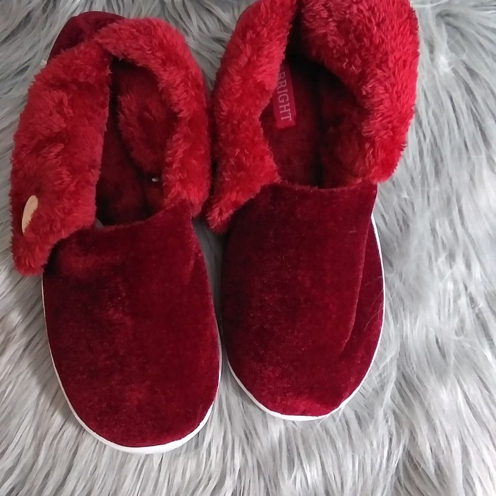Womens Deluxe Fleece Slippers - Picture 2 of 5